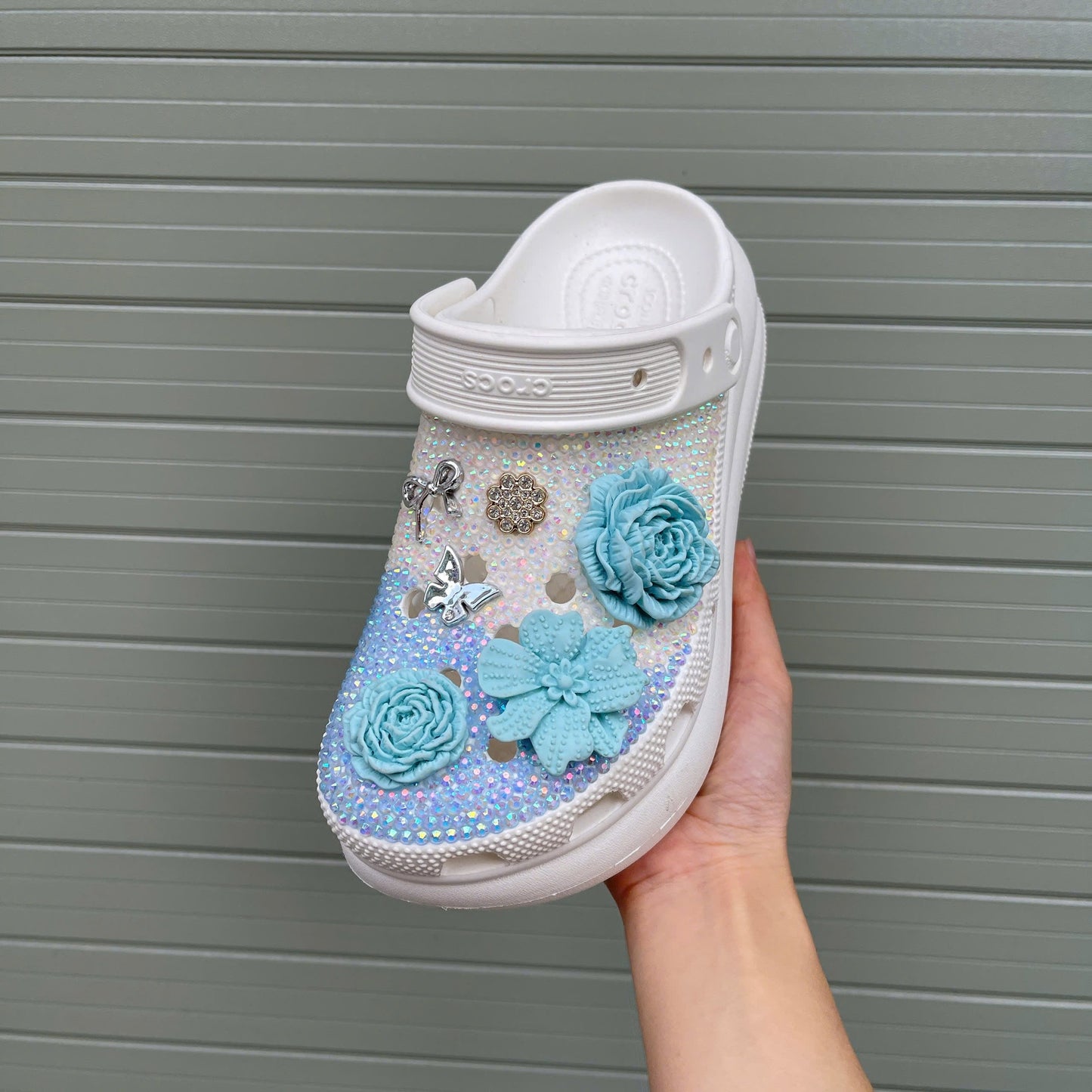 Women’s Bling & Bauhinia Flowers Charm Clogs