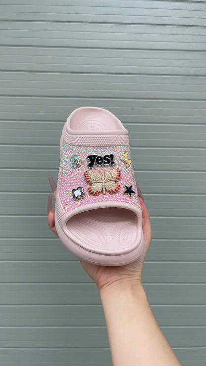 Women's Basic Sandal With Bling & Charm