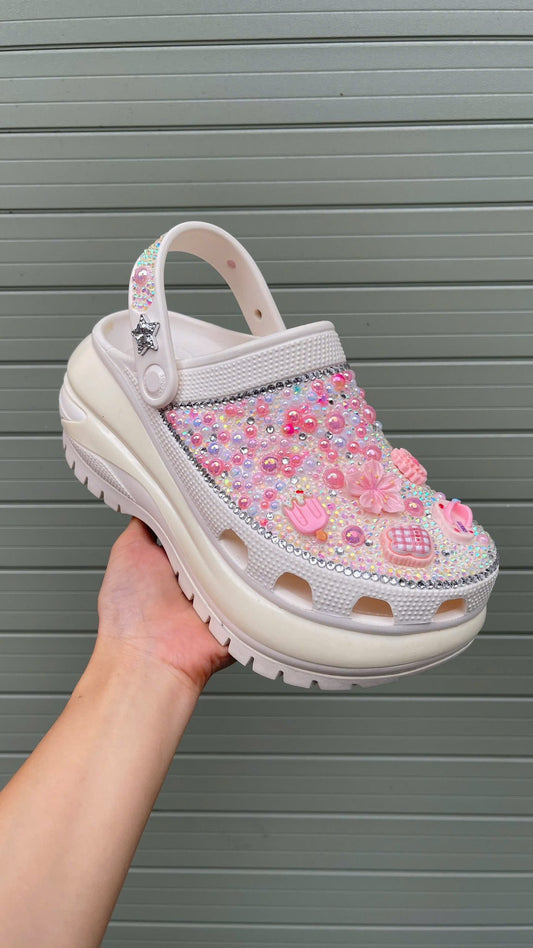 Women’s Sweet Bling & Pearl Charm Omega Clogs