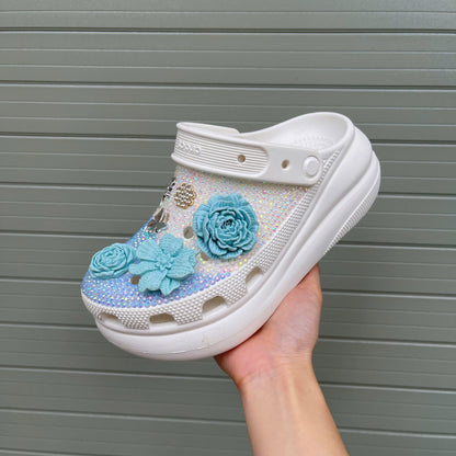 Women’s Bling & Bauhinia Flowers Charm Clogs