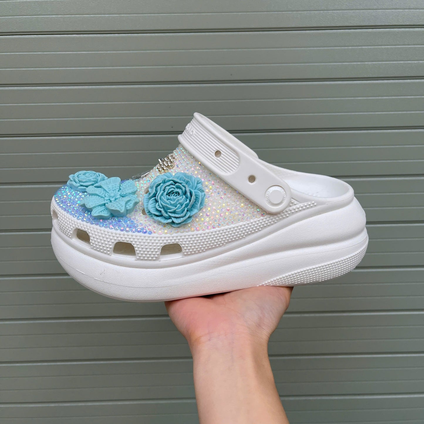 Women’s Bling & Bauhinia Flowers Charm Clogs