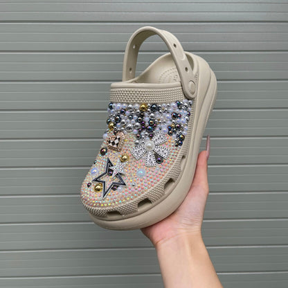 Women’s Bling & Bows Flowers Charm Clogs