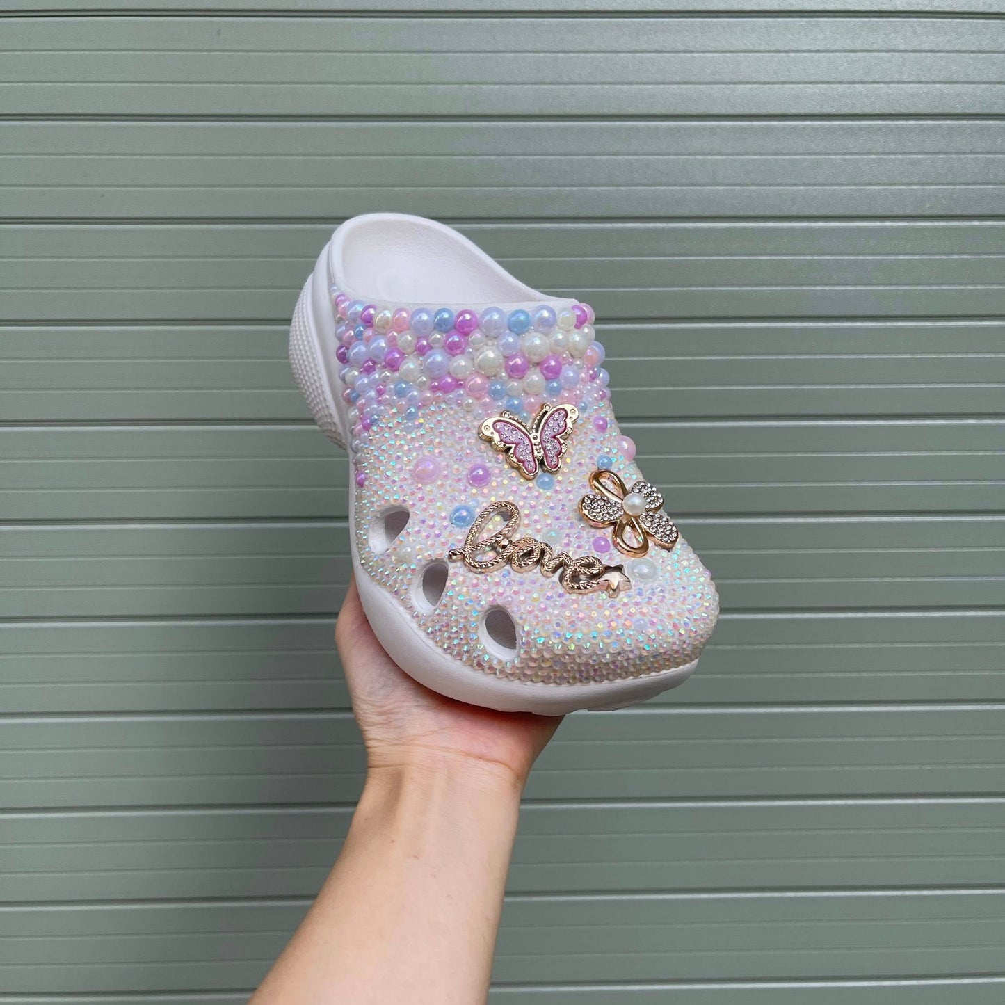 Women's Simple and Lightweight With Pearl Charm Clogs