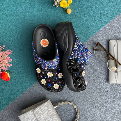 Women's Simple and Lightweight With Pearl Charm Clogs