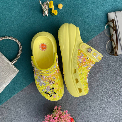 Women’s Bling & Bows Flowers Charm Clogs