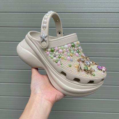 Women’s Angle Bling & Pearl Charm Clogs
