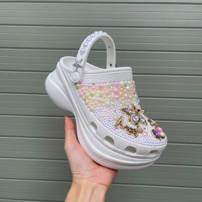 Women’s Angle Bling & Pearl Charm Clogs