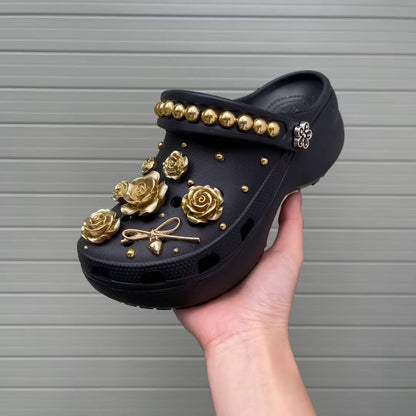 Women’s Luxury Pearl Floral Clogs