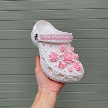 Women’s Luxury Pearl Floral Clogs