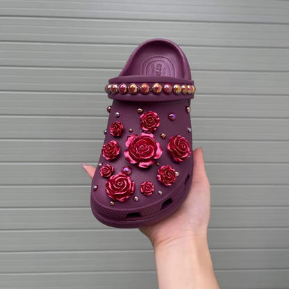 Women’s Luxury Pearl Floral Clogs