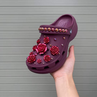 Women’s Luxury Pearl Floral Clogs
