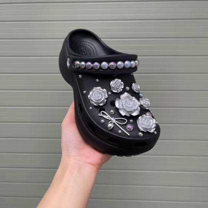 Women’s Luxury Pearl Floral Clogs