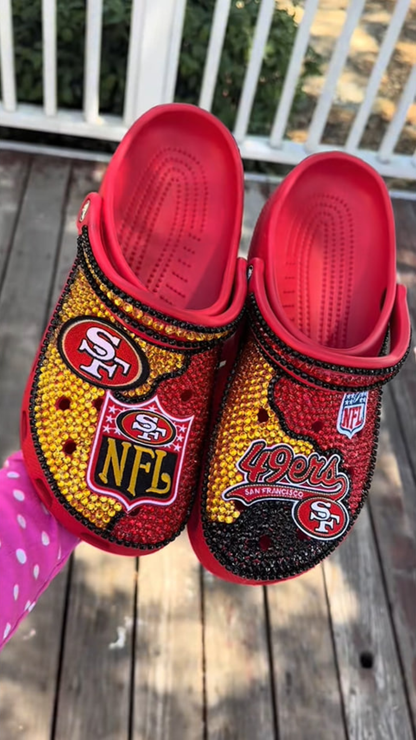 Custom 49ers Crocs for Game Day Style
