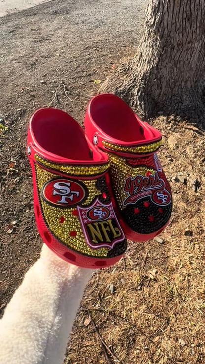 Custom 49ers Crocs for Game Day Style