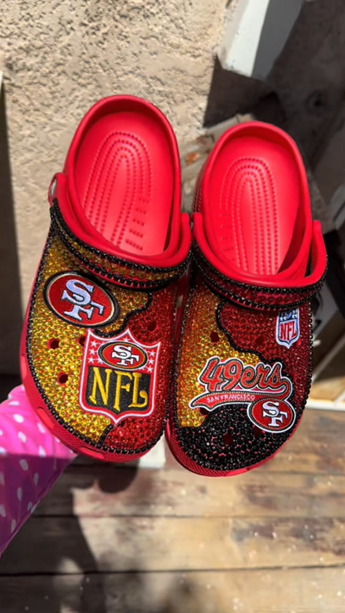 Custom 49ers Crocs for Game Day Style