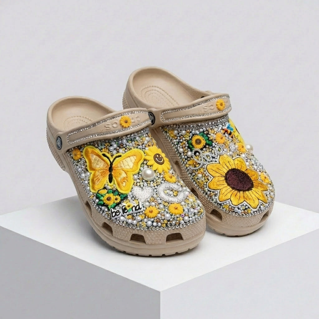 Bloom Butterfly Custom Clogs