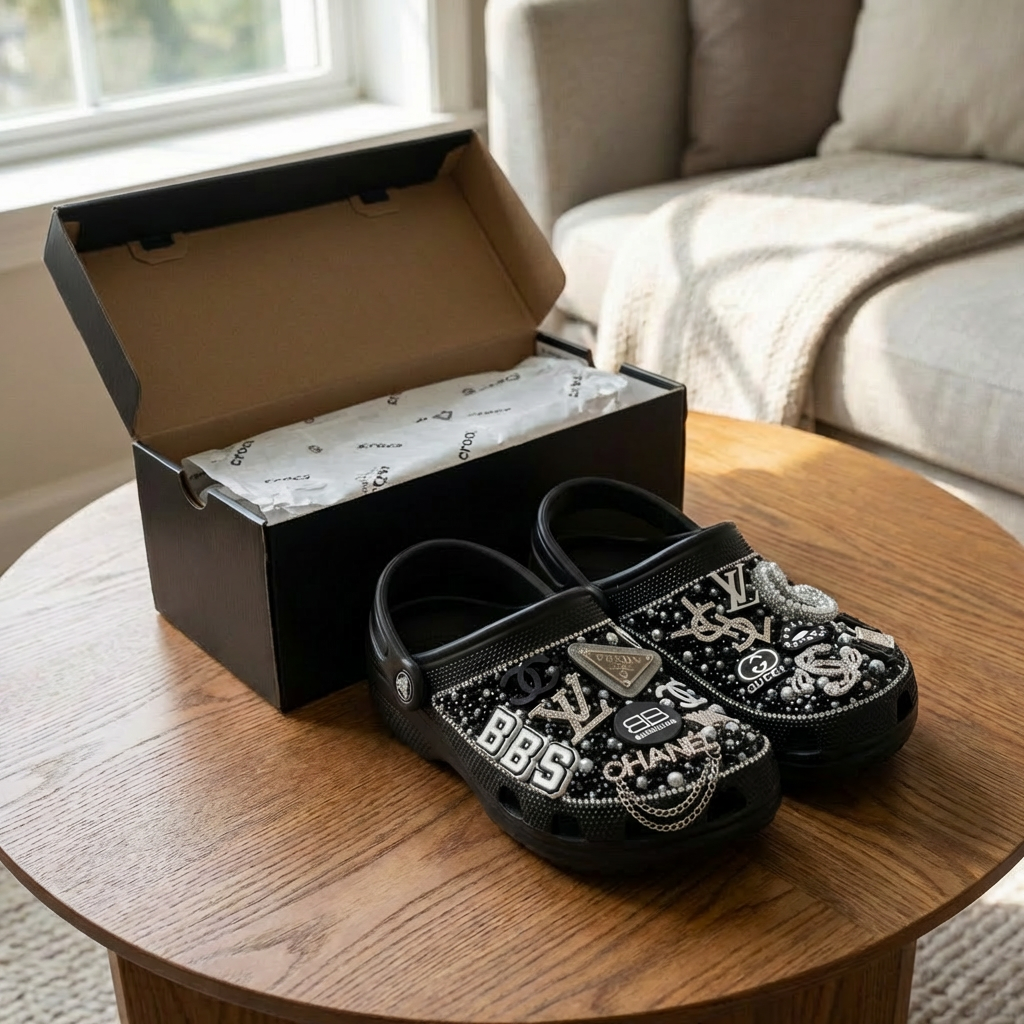 Luxe Logo Bling Custom Clogs