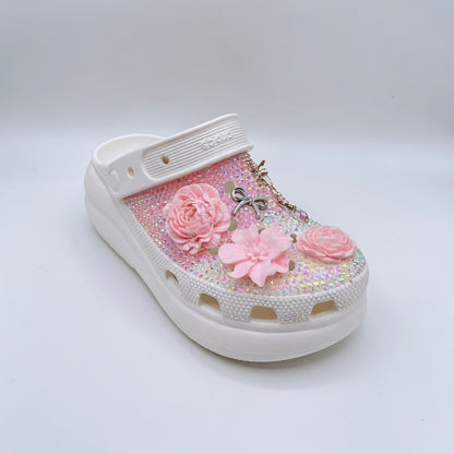 Women’s Bling & Bauhinia Flowers Charm Clogs