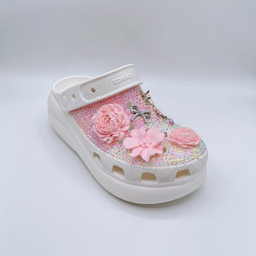 Women’s Bling & Bauhinia Flowers Charm Clogs