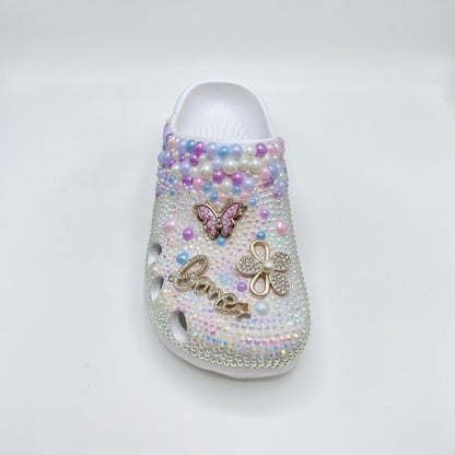 Women's Simple and Lightweight With Pearl Charm Clogs