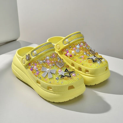 Women’s Bling & Bows Flowers Charm Clogs