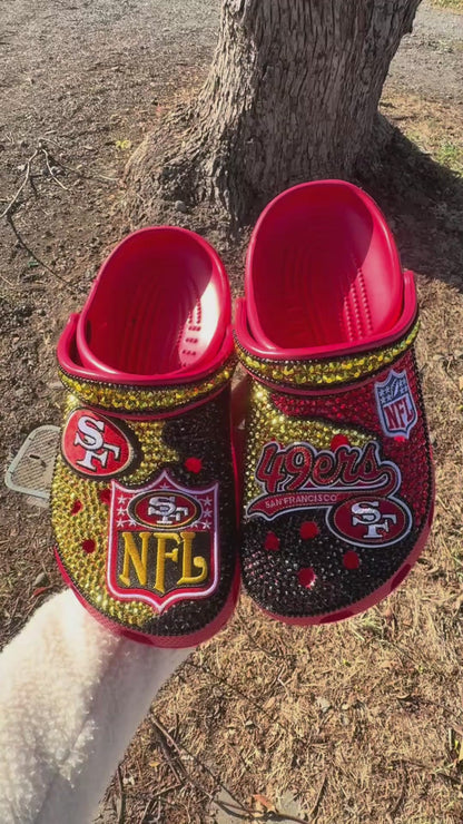 Custom 49ers Crocs for Game Day Style